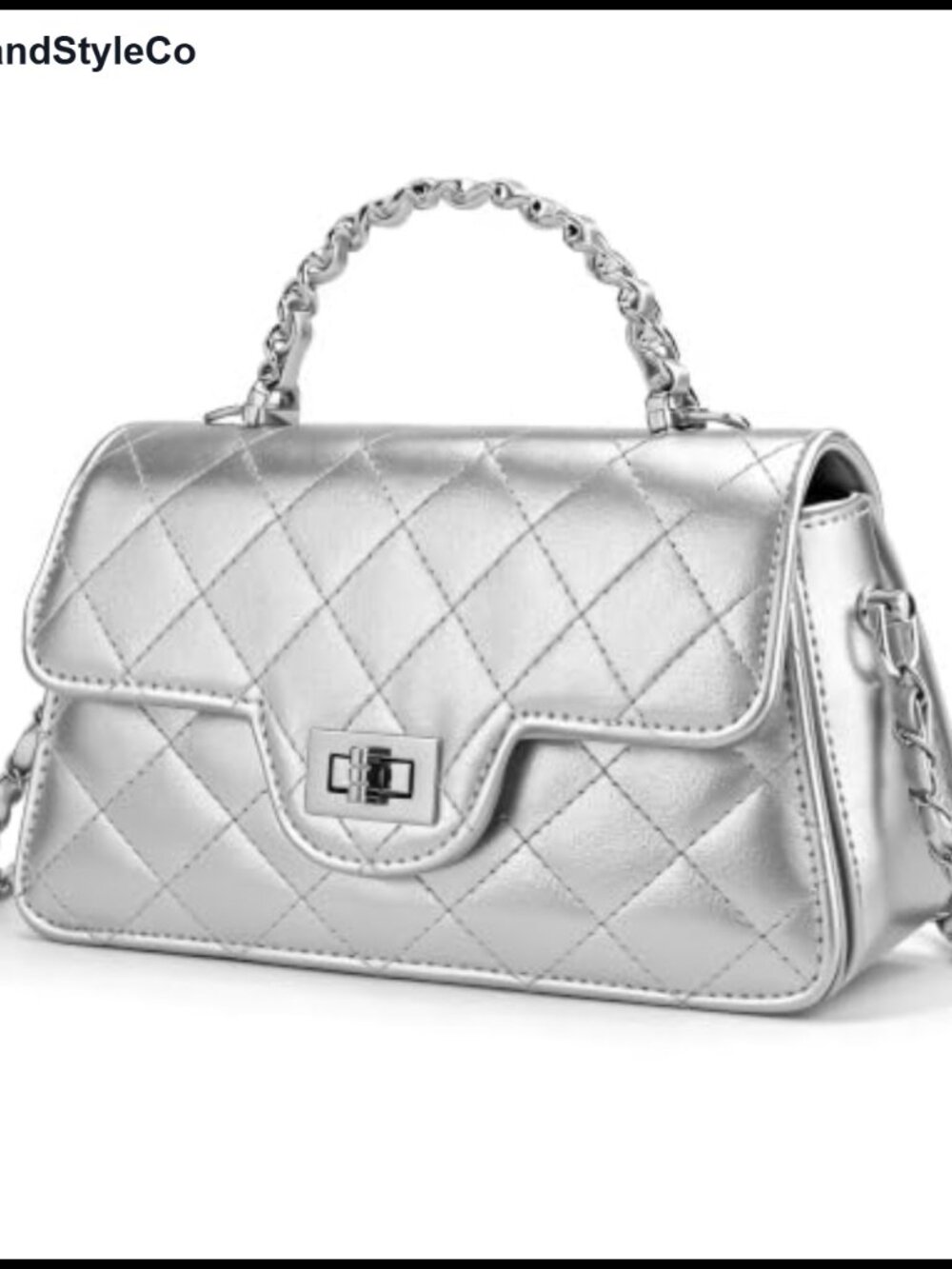 Small Quilted Leather Crossbody Purse for Women Ladies